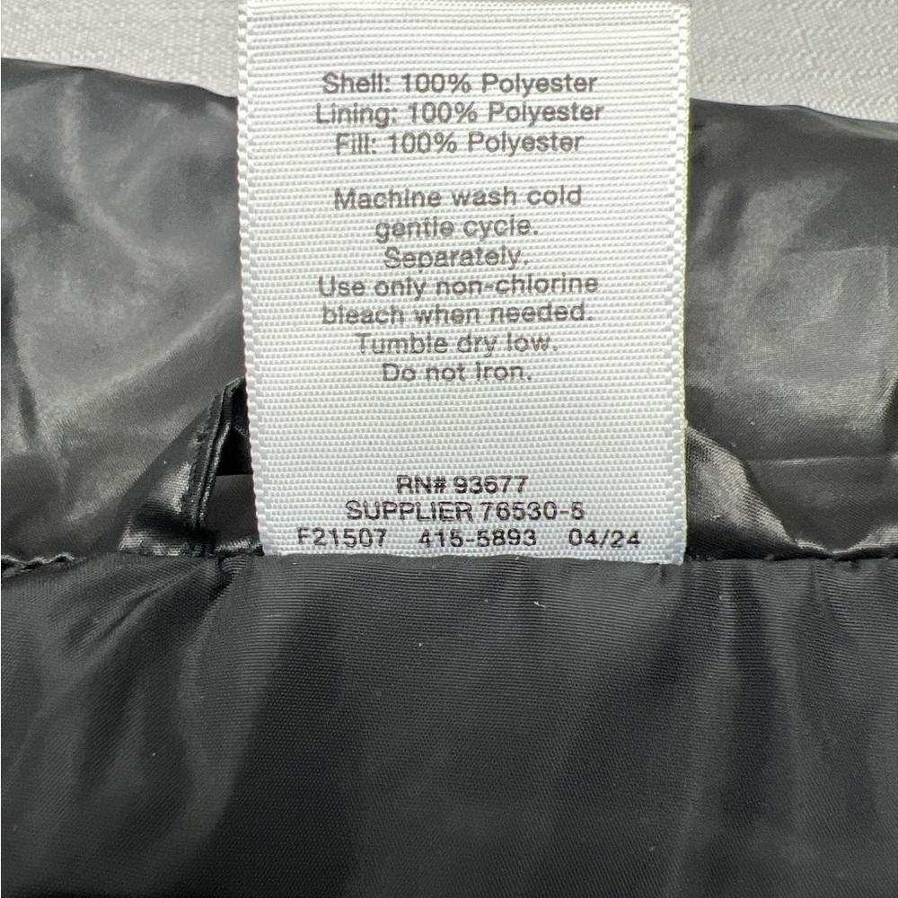 Xersion Girls Shiny Black Puffer Vest - Picture 6 of 6
